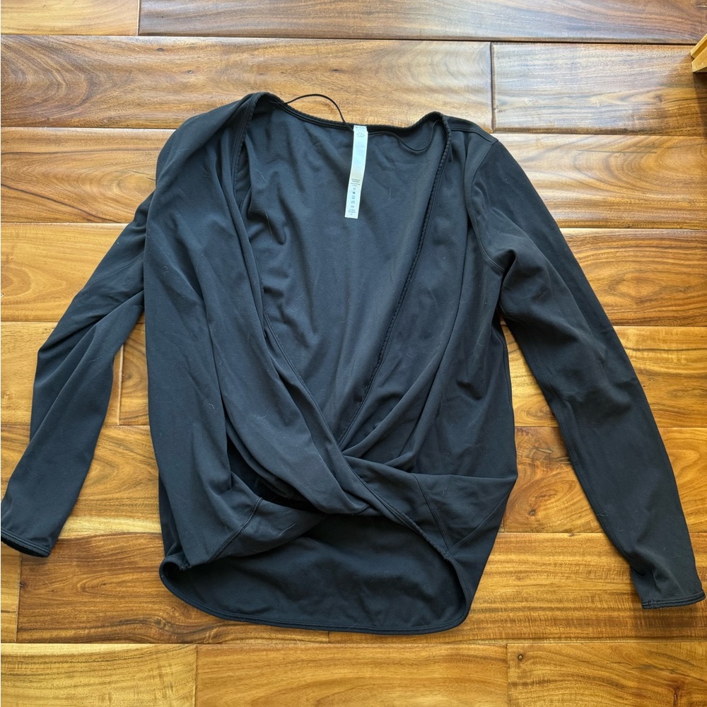 lululemon athletica Charcoal Drape Blouse